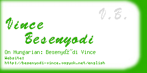 vince besenyodi business card